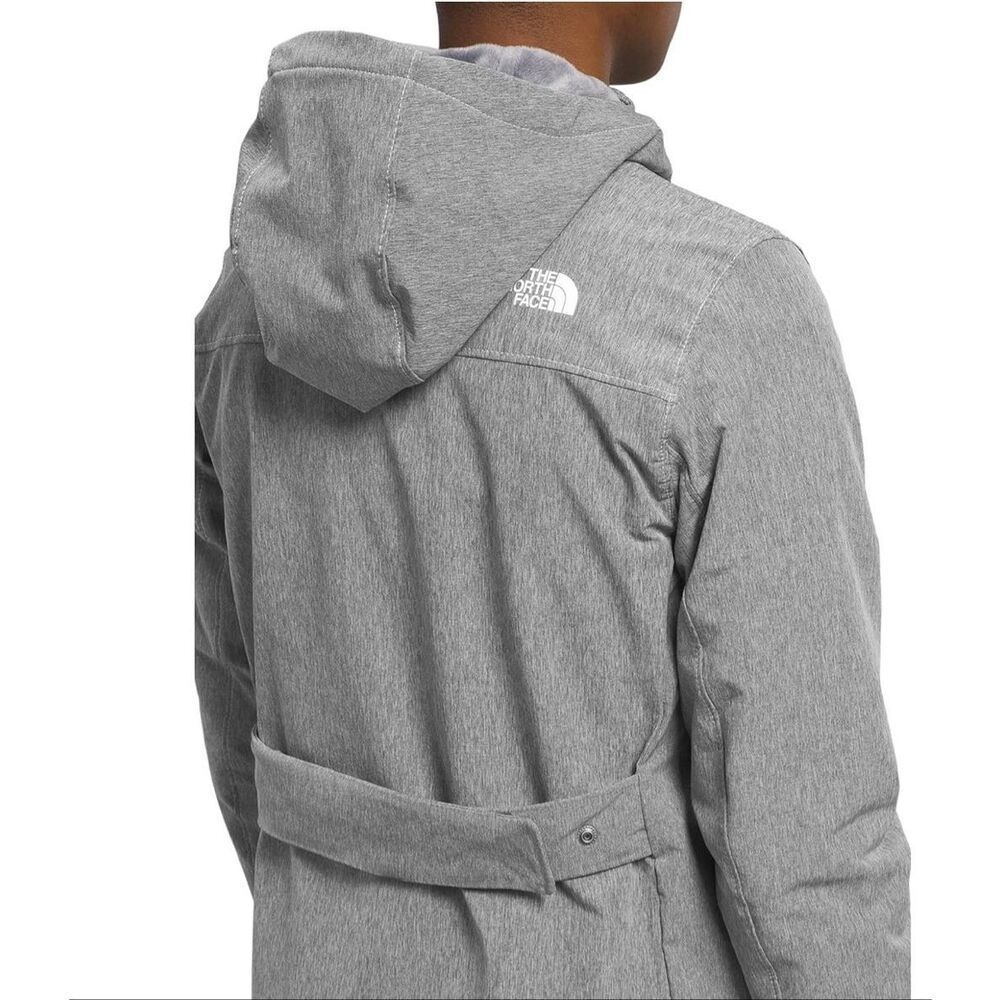 The North Face Shelbe Raschel Fleece Lined Hooded Parka Heather Gray Large - Picture 5 of 6